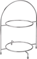 Utopia Chrome 2 Tier Cake Plate Stand 12.5" (32cm)(Box of 1)