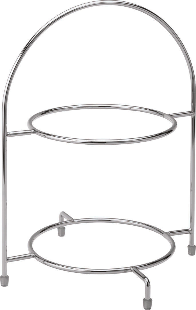 Utopia Chrome 2 Tier Cake Plate Stand 12.5" (32cm)(Box of 1)