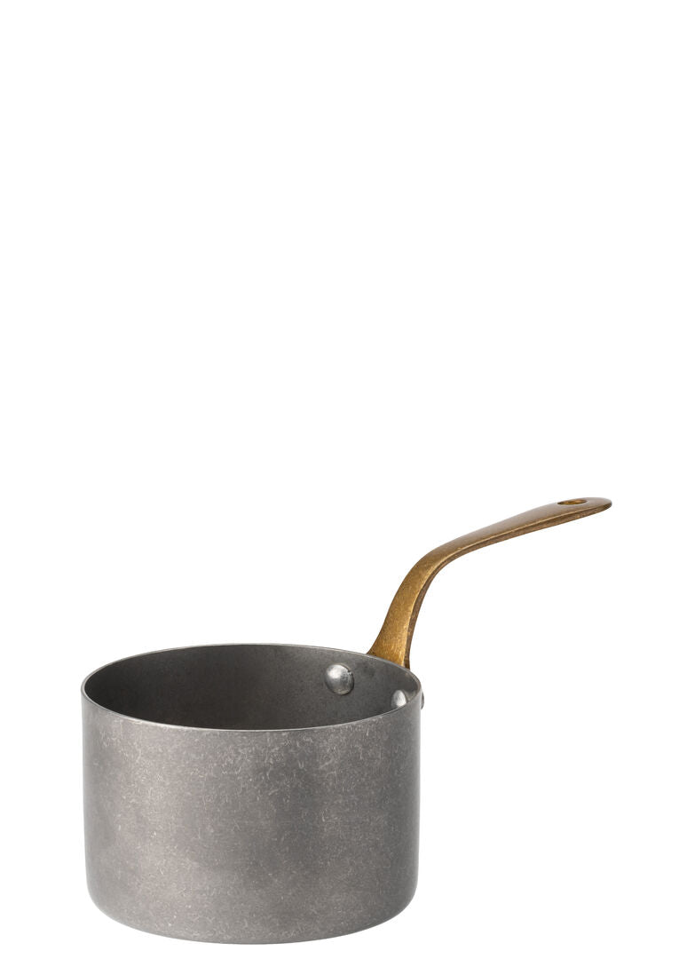 Utopia Vintage Steel Mini Sauce Pan 3.5" (9cm)(Box of 6)