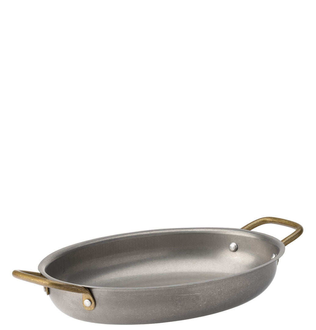 Utopia Vintage Steel Oval Dish 24.5 x 17.5cm(Box of 6)