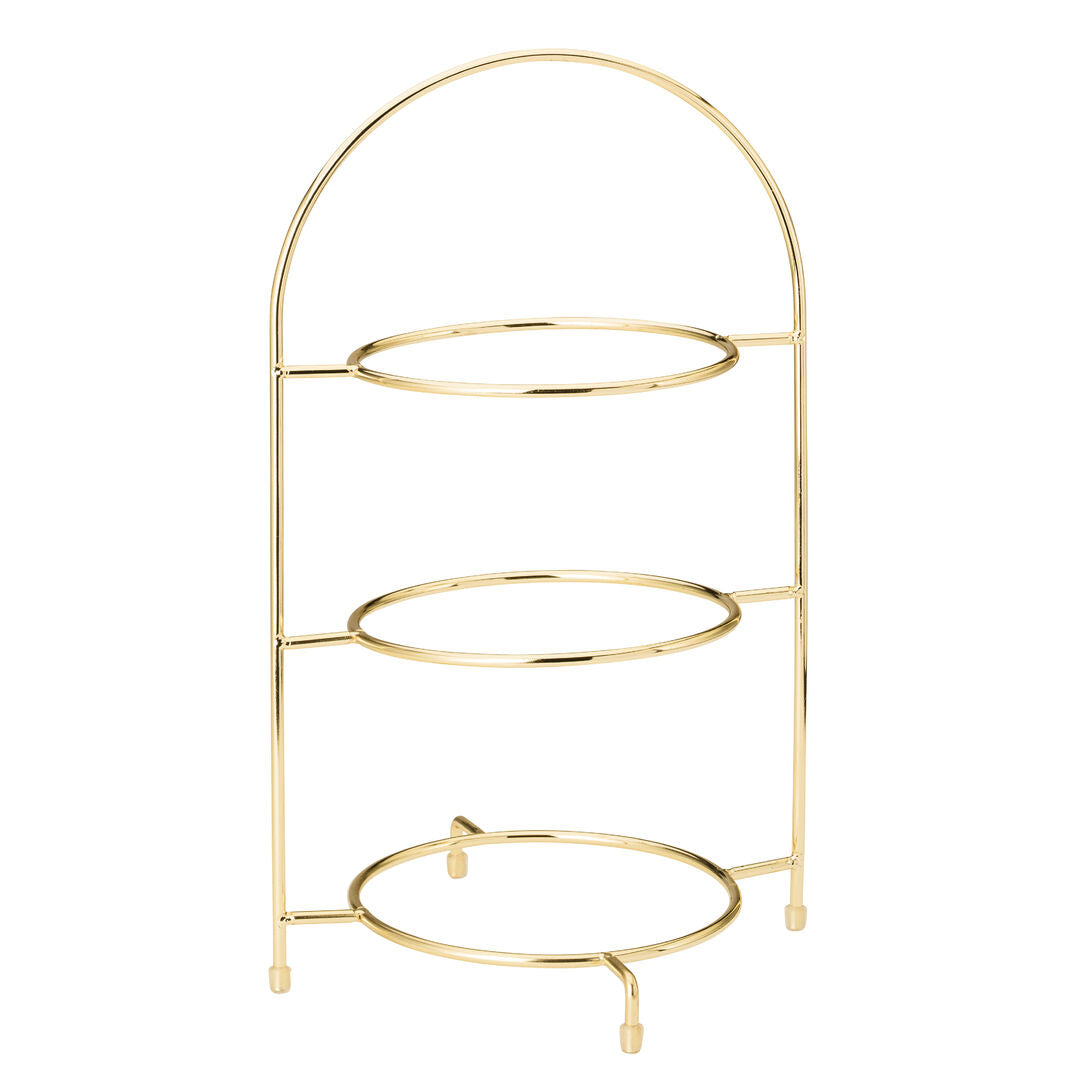 Utopia Gold 3 Tier Plate Stand 16.5" (42cm)(Box of 1)