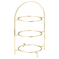 Utopia Gold 3 Tier Plate Stand 17" (43cm)(Box of 1)