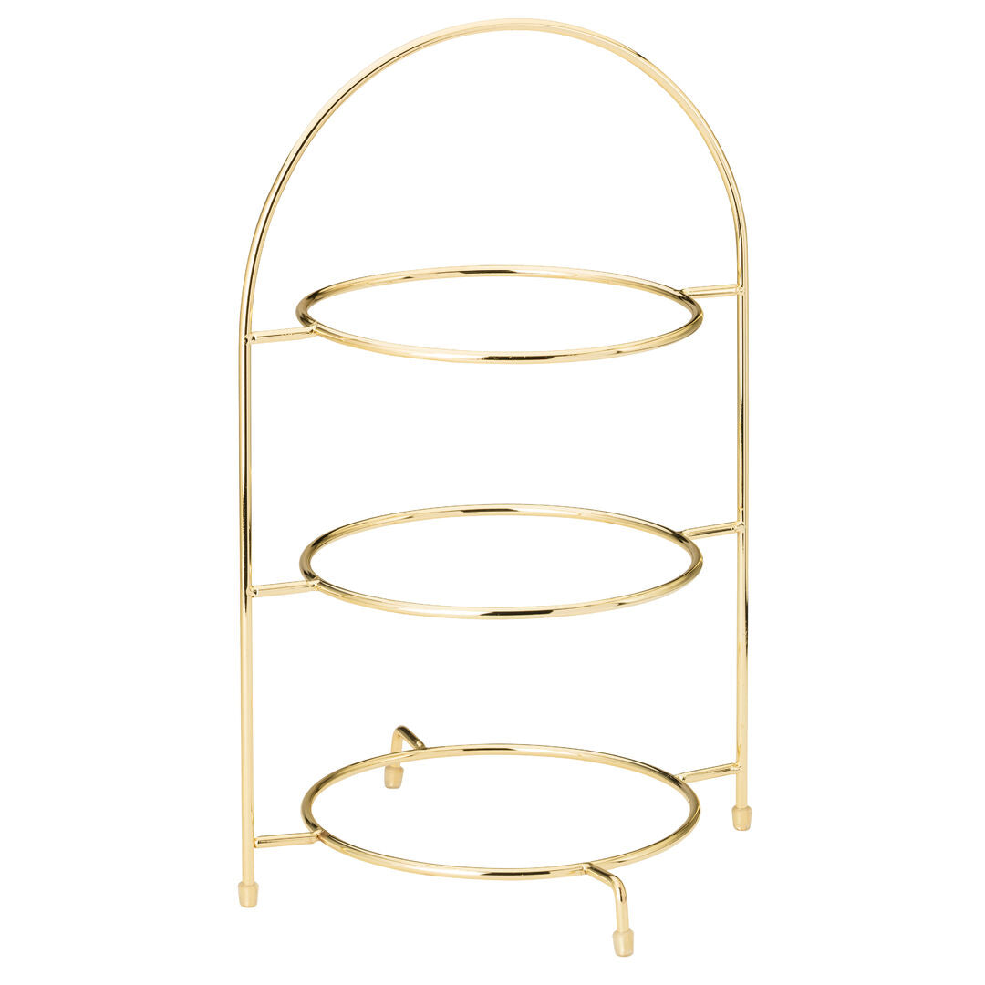 Utopia Gold 3 Tier Plate Stand 17" (43cm)(Box of 1)