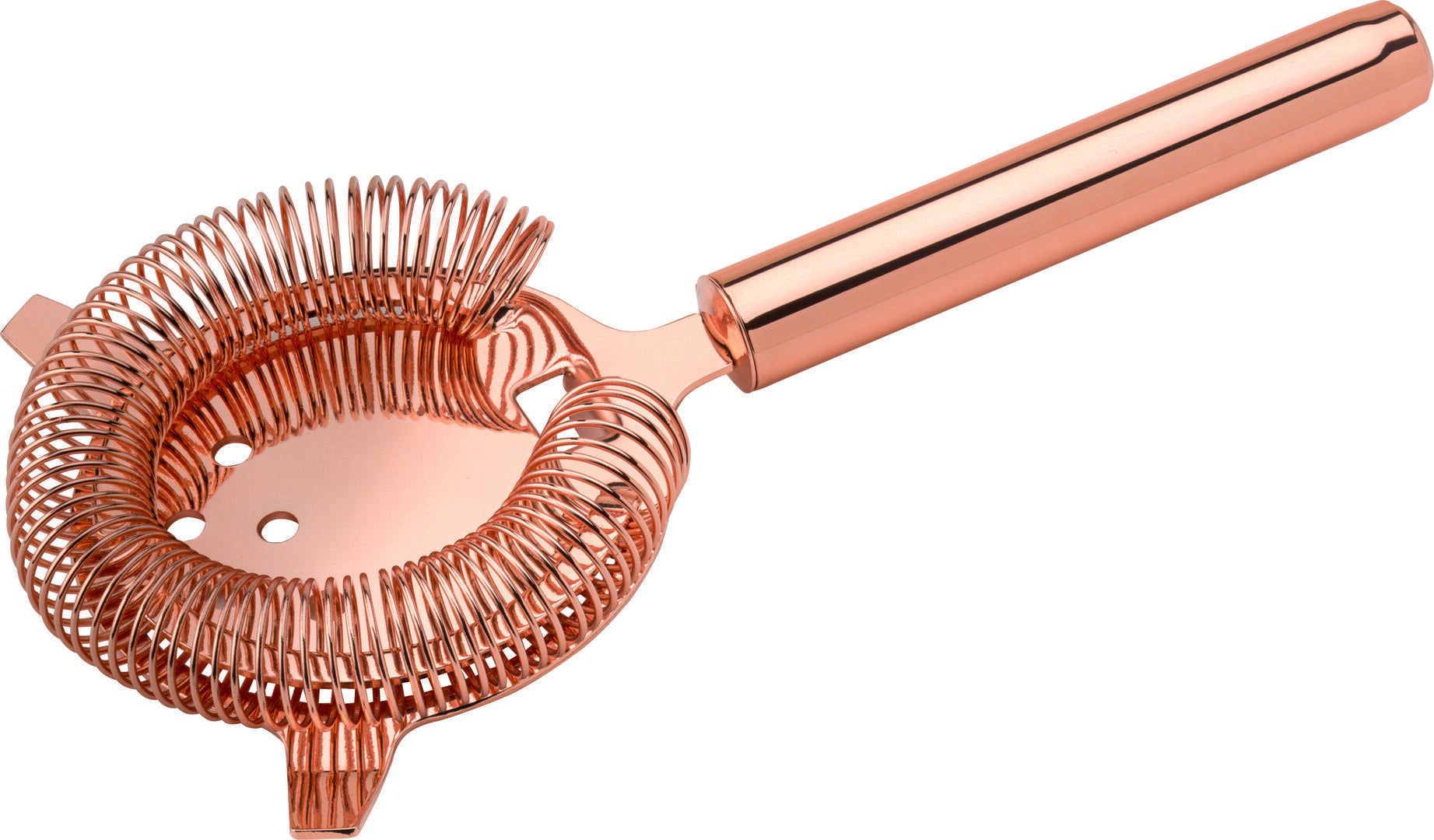 Utopia Deluxe Copper Hawthorne Strainer 2 Prong(Box of 6)