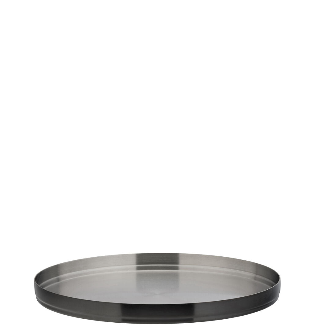 Utopia Brushed Black Round Plate 9" (23cm)(Box of 6)