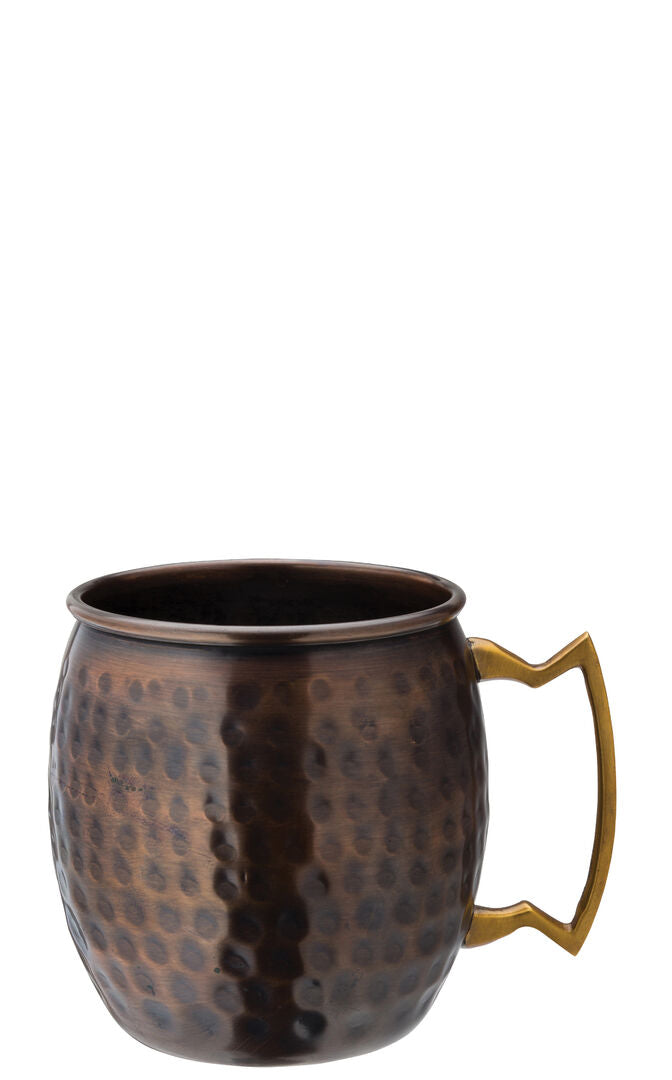 Utopia Aged Copper Hammered Round Mug 19oz (54cl)(Box of 6)