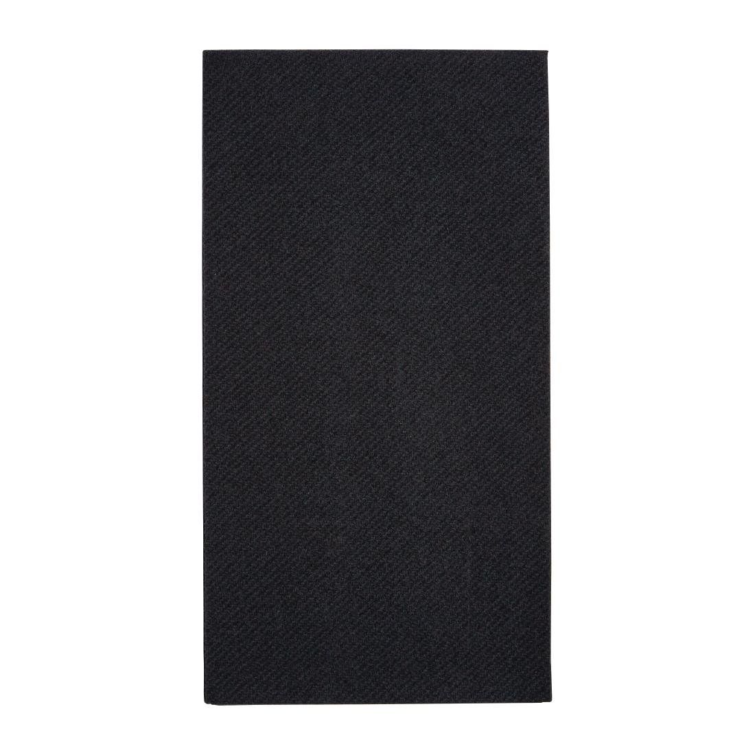 Luxury Black Airlaid 8fold Napkins 1x500