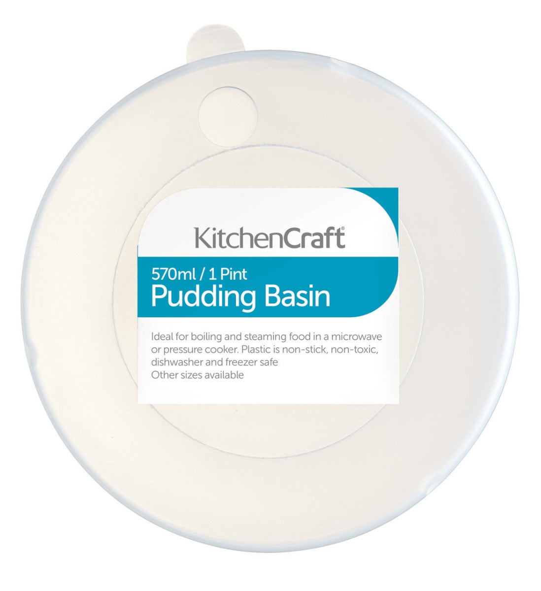 KitchenCraft Plastic Pudding Basin and Lid, 570ml Pack of 12