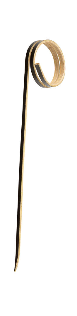 Utopia Bamboo Black Loop Skewer 3.5" (9cm)