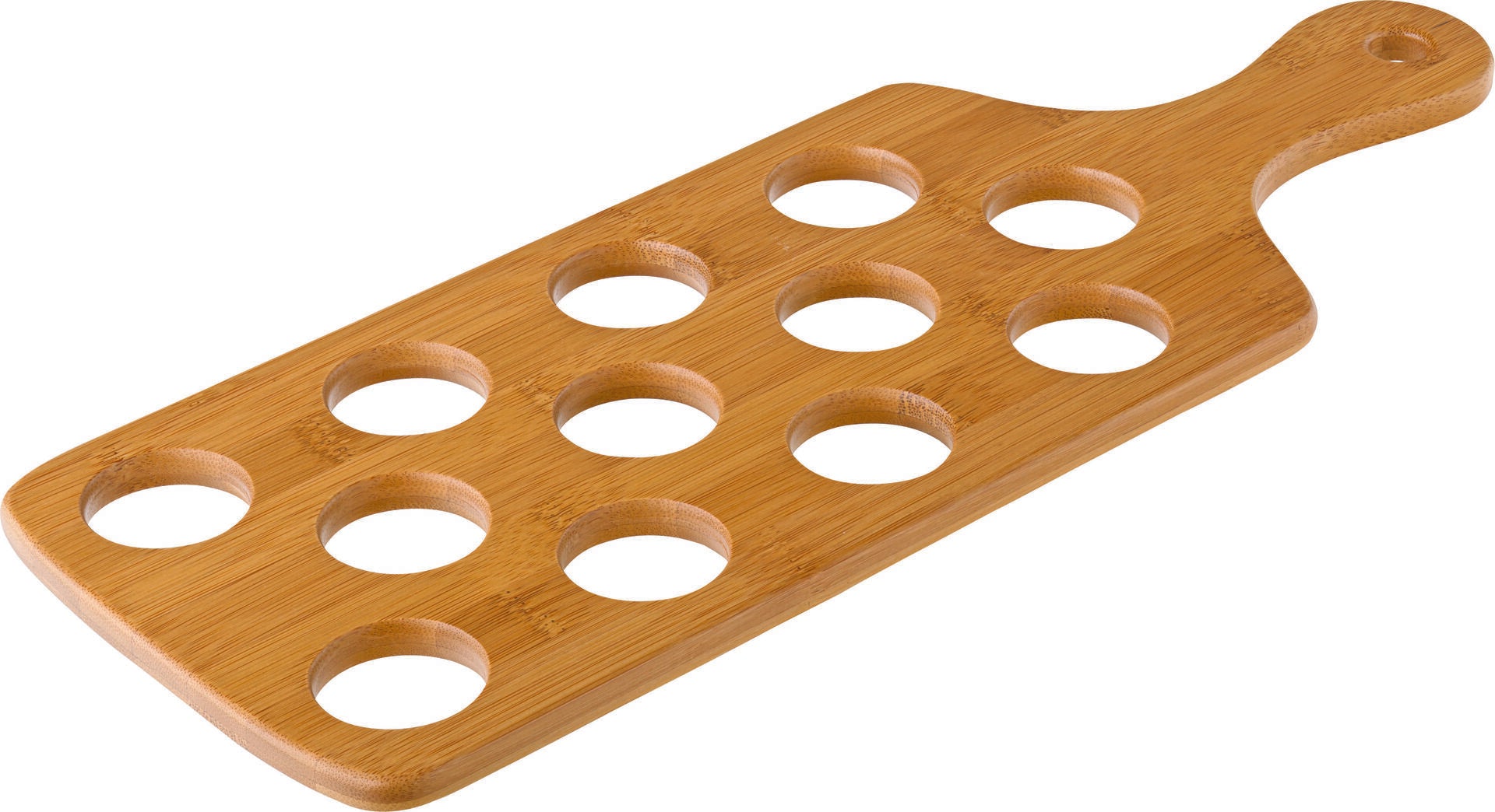 Utopia Bamboo Shot Paddle - To hold 12 Shots 16 x 6"