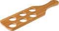 Utopia Bamboo Shot Paddle - To hold 6 Shots 15 x 4.25"