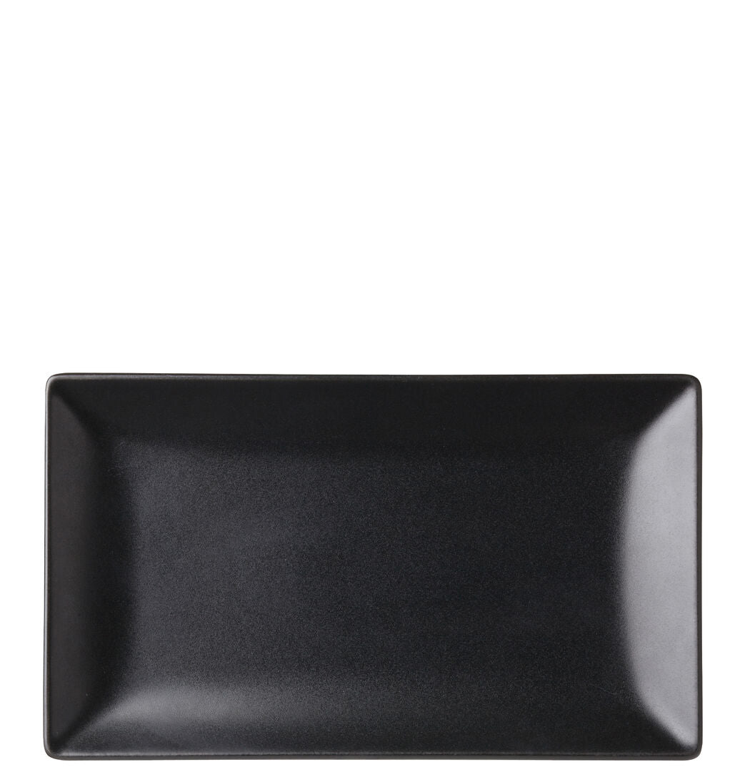 Utopia Noir Rectangular Black Plate 10 x 5.75"