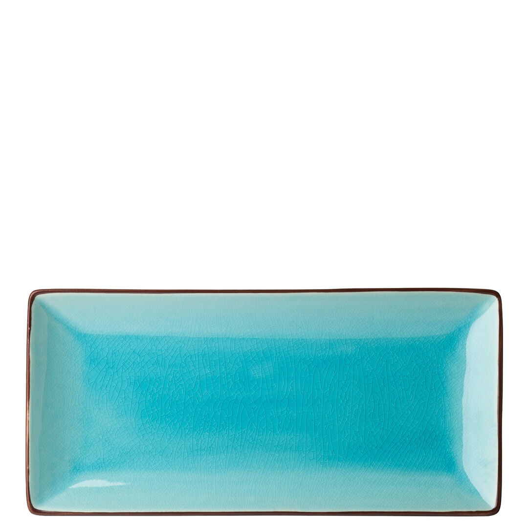 Utopia Soho Aqua Rectangular Plate (30 x 14cm)