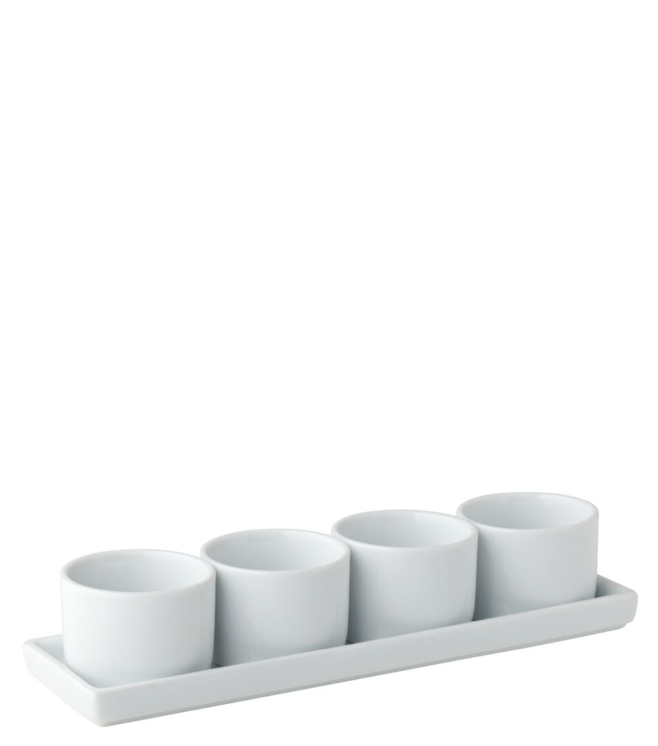 Utopia Titan Gourmet 4 Round Bowls & Tray 9 x 2.75"