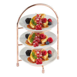 Copper 3 Tier Cake Stand max. 27cm Plate