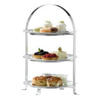 3 Tier Chrome Serving Stand (max 26cm plates)