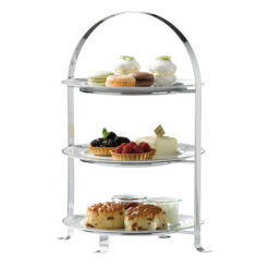 3 Tier Chrome Serving Stand (max 26cm plates)