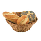 Round Poly Rattan Bread Basket. Stackable. (25.5cm)