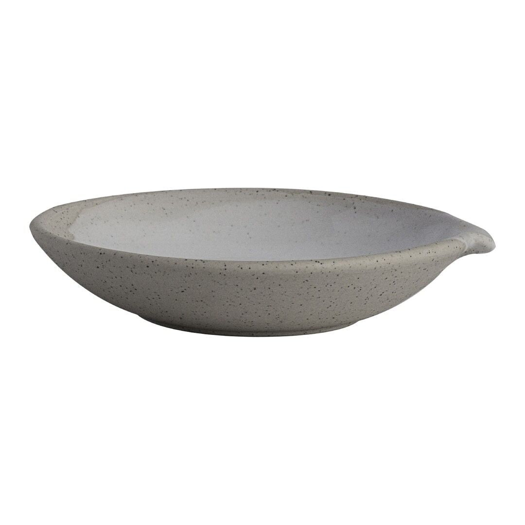 Gembrook White Dish With Spout 12.7 x 11.75 x 2.5cm 10.65cl (5 x 4 5/8 x 1" 3 3/4oz)