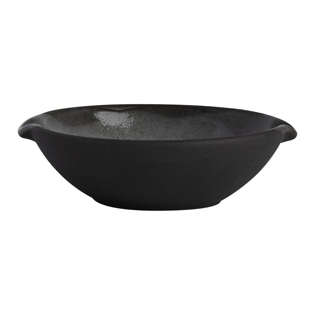 Gembrook Gray Condiment Dish With Double Spout 11 x 10 x 3cm 10cl (4 3/8 x 4 x 1 1/4" 1/2oz)
