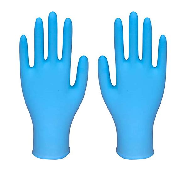 Blue Nitrile Disposable Gloves (Powder Free - Latex Free) Size Large Pack of 100