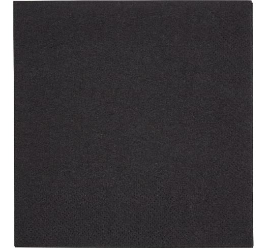 Luxury Black Cocktail Napkins 24x24cm  Box of 1000