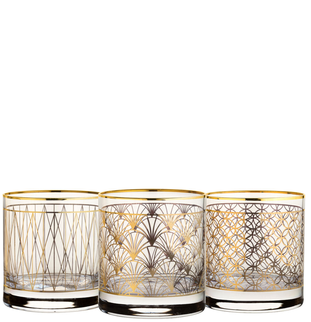 Utopia Coco Gold Tumblers Mixed 3designs 11.5oz *Handwash