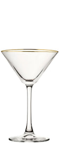 Utopia Enoteca Martini Gold Rim 7.5oz (22cl) *Handwash