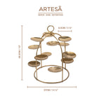Artesà Brass Canape Serving Tree, 37.4 x 40cm