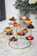 Artesà Brass Canape Serving Tree, 37.4 x 40cm