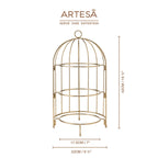 Artesà 3 Tier Afternoon Tea Cake Bird Cage Stand, 22 x 42cm