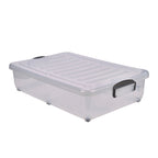 Storage Box 40L W/ Clip Handles On Wheels