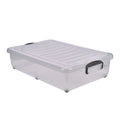 Storage Box 40L W/ Clip Handles On Wheels