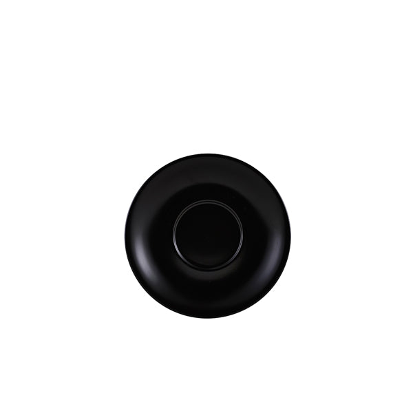 Genware Porcelain Matt Black Saucer 13.5cm/5.25" Pack of 6