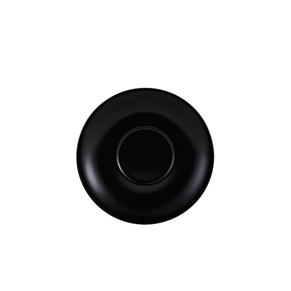 Genware Porcelain Matt Black Saucer 16cm/6.25" Pack of 6