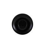 Genware Porcelain Matt Black Saucer 16cm/6.25" Pack of 6