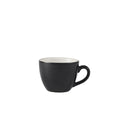 Genware Porcelain Black Bowl Shaped Cup 9cl/3oz Pack of 6