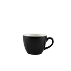 Genware Porcelain Matt Black Bowl Shaped Cup 9cl/3oz Pack of 6
