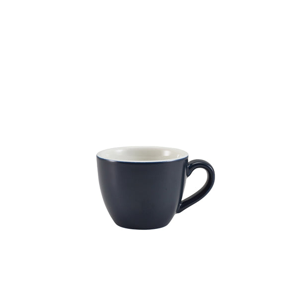 GenWare Porcelain Matt Blue Bowl Shaped Cup 9cl/3oz Pack of 6