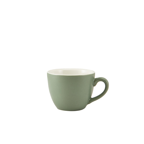 GenWare Porcelain Matt Sage Bowl Shaped Cup 9cl/3oz Pack of 6
