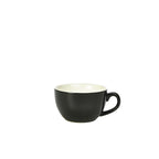 Genware Porcelain Black Bowl Shaped Cup 17.5cl/6oz Pack of 6