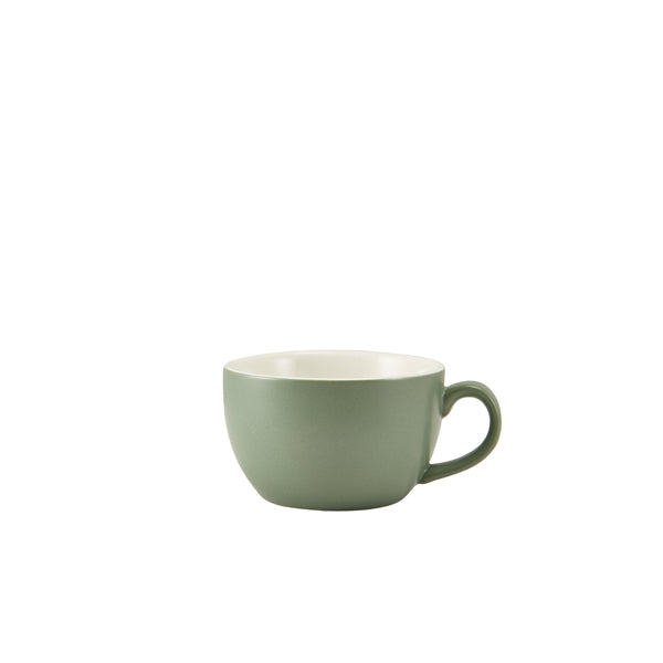 GenWare Porcelain Matt Sage Bowl Shaped Cup 17.5cl/6oz Pack of 6