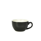 Genware Porcelain Black Bowl Shaped Cup 25cl/8.75oz Pack of 6