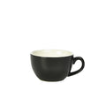 Genware Porcelain Black Bowl Shaped Cup 25cl/8.75oz Pack of 6
