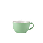 Genware Porcelain Green Bowl Shaped Cup 25cl/8.75oz Pack of 6