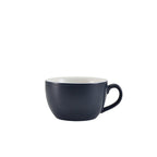 GenWare Porcelain Matt Blue Bowl Shaped Cup 25cl/8.75oz Pack of 6