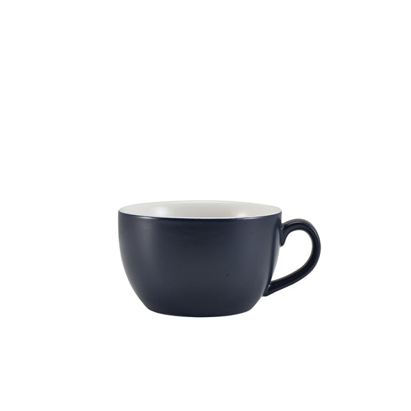 GenWare Porcelain Matt Blue Bowl Shaped Cup 25cl/8.75oz Pack of 6