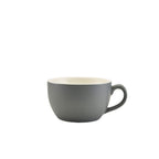 Genware Porcelain Matt Grey Bowl Shaped Cup 25cl/8.75oz Pack of 6