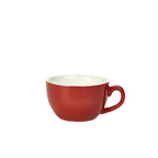 Genware Porcelain Red Bowl Shaped Cup 25cl/8.75oz Pack of 6