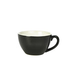 Genware Porcelain Black Bowl Shaped Cup 34cl/12oz Pack of 6